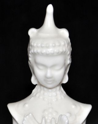 Chinese Blanc De Chine Porcelain Figurine Vintage / Antique Numbered photo