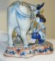 Prattware Farmer Milking Cow Figure C.  1825 Mark Ar Figurines photo 1