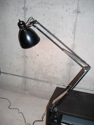 Vintage Black Luxo Mid - Century Adjustable Swing Arm Lamp Architect L - 1 Norway photo