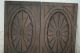 Pair Of 19th C.  Rosewood Carved Wooden Panels With Central Carvings Other photo 3