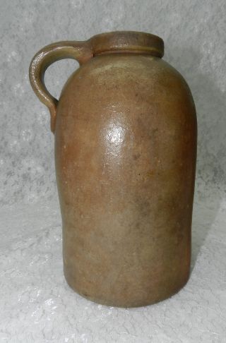 Antique Stoneware Pottery Jug With Loop Handle photo