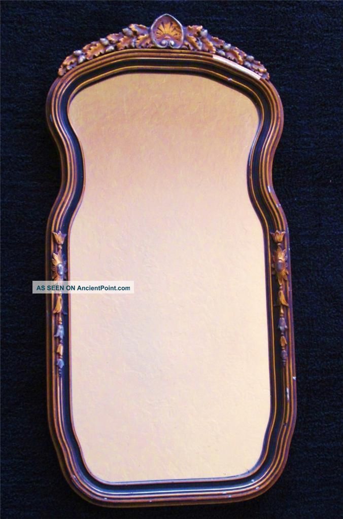 Gorgeous Victorian Antique Wood Frame Mirror Old Wall Hanging Mirrors photo