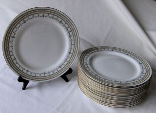 Antique Royal Doulton Garland Pattern Dinner Plates 12 Pc. photo