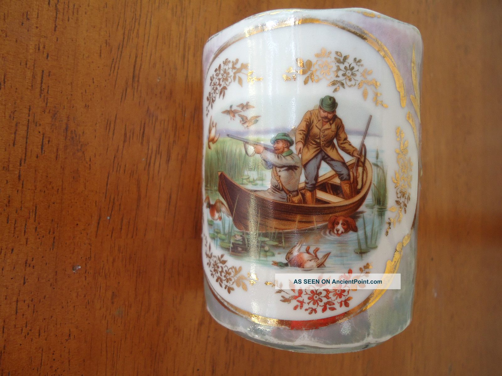Antique Duck Hunting Scene On Mug Cups & Saucers photo