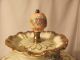 Antique Newcomb Porcelain Colonial Figurine Lamp With Porcelain Shade Lamps photo 8