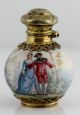 Antique Museum Quality French Gilt Silver Enamel / Enameled Perfume Scent 1838 Perfume Bottles photo 1