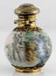 Antique Museum Quality French Gilt Silver Enamel / Enameled Perfume Scent 1838 Perfume Bottles photo 3