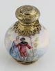 Antique Museum Quality French Gilt Silver Enamel / Enameled Perfume Scent 1838 Perfume Bottles photo 4