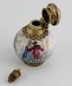 Antique Museum Quality French Gilt Silver Enamel / Enameled Perfume Scent 1838 Perfume Bottles photo 6