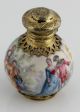 Antique Museum Quality French Gilt Silver Enamel / Enameled Perfume Scent 1838 Perfume Bottles photo 8