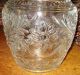 Antique Perfect Beautifully Cut Clear Glass Jar With Lid Canister Jars photo 2