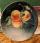 2 Antique 1900 - 1920 French Majolica Fruit Plates Luneville K& G Signed Obert Plates & Chargers photo 2