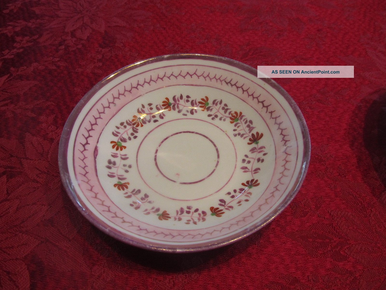 Vintage Pink Luster Saucers Cups & Saucers photo