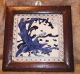 Antique Chinese Blue And White Plaque Lady With Fan Signed Other photo 1
