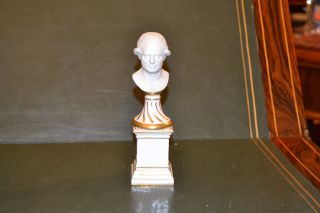 19th Century German Lessing Bust Porcelain photo