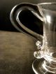 19th C Blown Custard Or Jelly Glass With Applied Handle Stemware photo 3