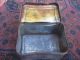 Vintage Tin Box Tole Toleware Hinged Sewing Button Canister Toleware photo 1