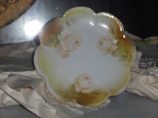 Antique Rs Germany Desert Plate - - Rose Set Of 6 Perfect photo