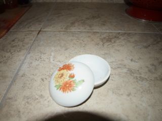 Small Antique Porcelain Trinket Box Container photo