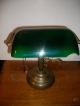 Antique Banker / Student Lamp,  Green Cased Glass Shade Lamps photo 2