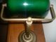 Antique Banker / Student Lamp,  Green Cased Glass Shade Lamps photo 5