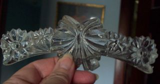Vintage Antique Glass Flower Mirror Accessory Screw Down photo