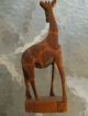 Vintage Wooden Hand Carved Giraffe Statue Figurine 8 1/2 