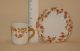 Antique Haviland Limoges Tea Cup & Saucer Set,  Autumn Floral Design,  Gold Trim Cups & Saucers photo 8