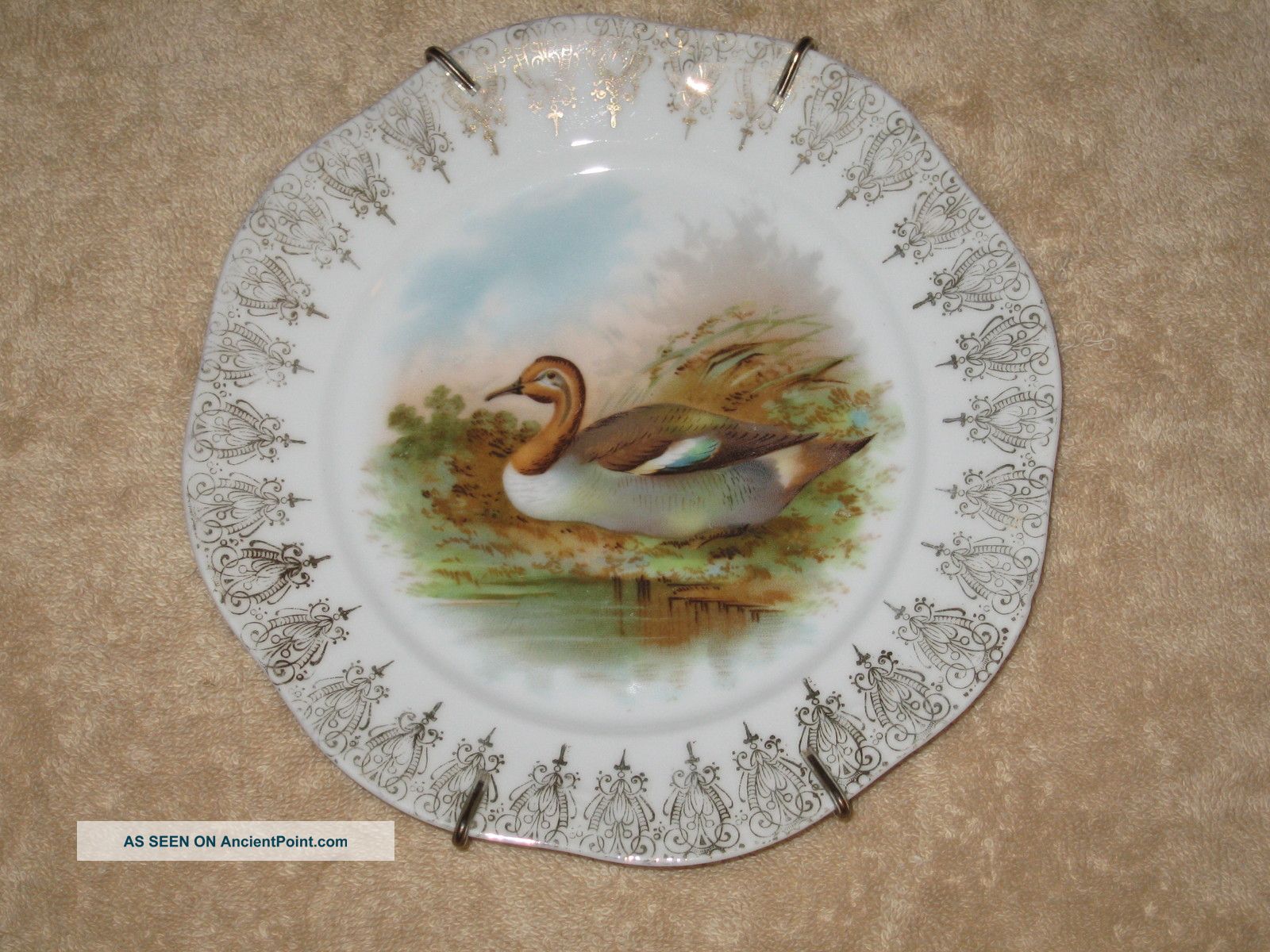 1880 - 1910 Z.  S.  & Co Bavaria Mignon Porcelain Duck Display Plate Plates & Chargers photo