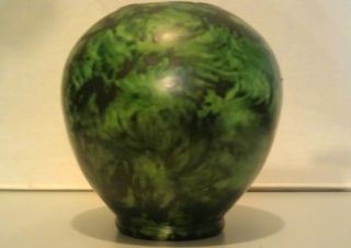 Swedish Green Glazed Ceramic Vase photo