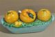 Vintage Occupied Japan Lemons / Oranges Condiment Set - Salt,  Pepper,  Mustard Pot Salt & Pepper Shakers photo 2