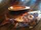 Awesome Large Vintage Wooden Carved Fish Box Boxes photo 2