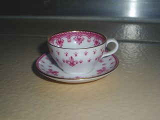 Spode Copeland Miniature Cup And Saucer Porcelain Signed Perfect photo
