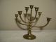 Candelabra Seven Candle Solid Brass Alter Style Adjustable Pivoting Arms Metalware photo 1