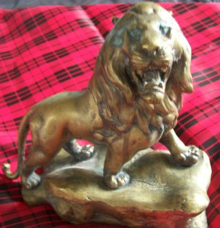 Vintage Bronze Lion 7 1/2 