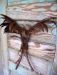 Vintage Metal Gold Gilt Tole Palm Leaves Wall Shelf Hollywood Regency Toleware photo 9