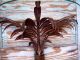Vintage Metal Gold Gilt Tole Palm Leaves Wall Shelf Hollywood Regency Toleware photo 5