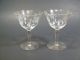 Antique Crystal Stemware Bride & Groom Set Wine Goblets Wheel Cut Etching Stemware photo 2