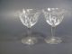 Antique Crystal Stemware Bride & Groom Set Wine Goblets Wheel Cut Etching Stemware photo 3
