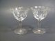 Antique Crystal Stemware Bride & Groom Set Wine Goblets Wheel Cut Etching Stemware photo 4