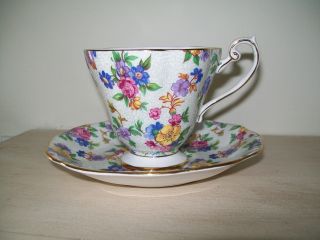 Vintage Royal Standard Fine Bone China Tea Cup And Saucer From England. photo
