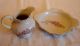 Vtg C3 Embossed Porcelain Creamer 53 Bowl Gold Trim Flowers Mini Pitcher Pitchers photo 6