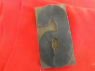 Authentic Antique Wooden Letterpress Type. .  5 Inches. . . . .  Number. . .  6 Or 9. . . photo