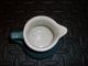Old Vintage Hall Miniature Creamer Usa Art Pottery Fine Stoneware Rare Teal Blue Creamers & Sugar Bowls photo 3