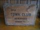 Vintage Dove Tail Wooden Beverage Crate - Town Club Beverages Newport,  R.  I. Boxes photo 1