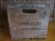 Vintage Dove Tail Wooden Beverage Crate - Town Club Beverages Newport,  R.  I. Boxes photo 2