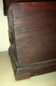 Rare Antique Wooden Horse Tack Box Dovetail Joints Brass Corners & Hardware Boxes photo 9