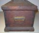 Rare Antique Wooden Horse Tack Box Dovetail Joints Brass Corners & Hardware Boxes photo 3