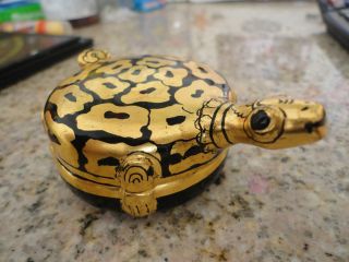 Hard To Find - Lacquerware Turtle Shape Wood Box Tinket Box photo