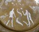 Antique Mixed Metal Middle Eastern Charger - Silver Figures Depicting Adam & Eve Metalware photo 1